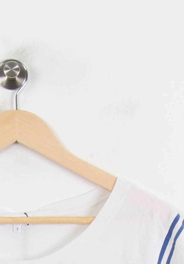 Tee-shirt Blanc et Bleu - Taille L/40 de la marque Claudie Pierlot | PARAD49172 - Vendu par Paradigme - Image 3