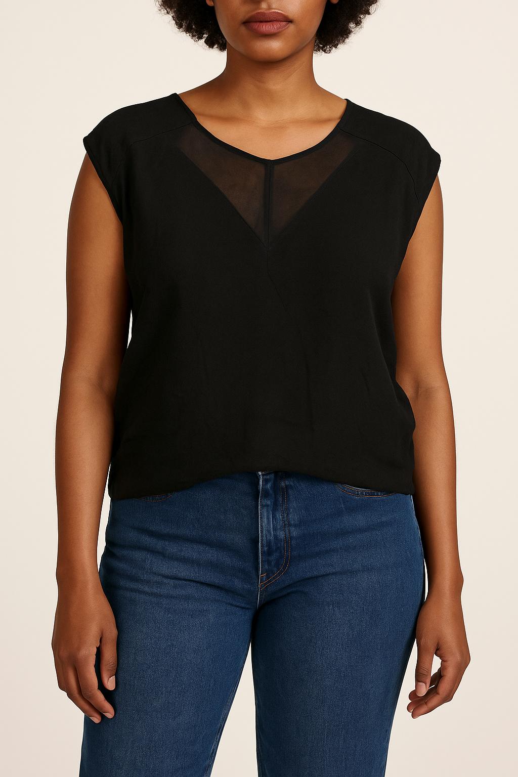 Débardeur Noir - Taille L/40 de la marque Sandro | PARAD49173 - Vendu par Paradigme - Image 1