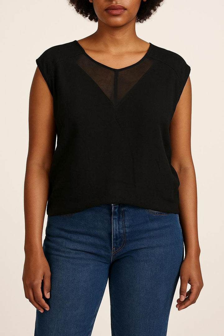 Débardeur Noir - Taille L/40 de la marque Sandro | PARAD49173 - Vendu par Paradigme - Image 1
