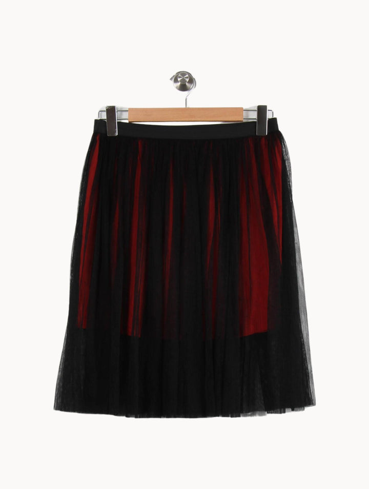 Jupe Midi Noire et Rouge - Taille S/36 de la marque Sandro | PARAD49174 - Vendu par Paradigme - Image 2