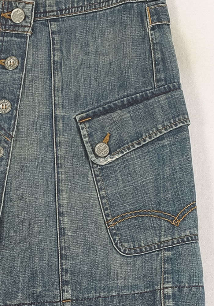 Jupe en Jean Bleue - Taille XS/34 de la marque Levi's | PARAD49185 - Vendu par Paradigme - Image 3