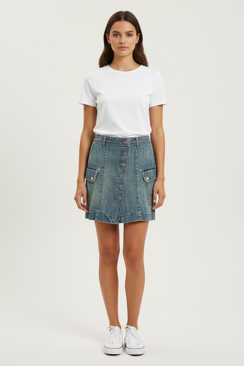 Jupe en Jean Bleue - Taille XS/34 de la marque Levi's | PARAD49185 - Vendu par Paradigme - Image 1