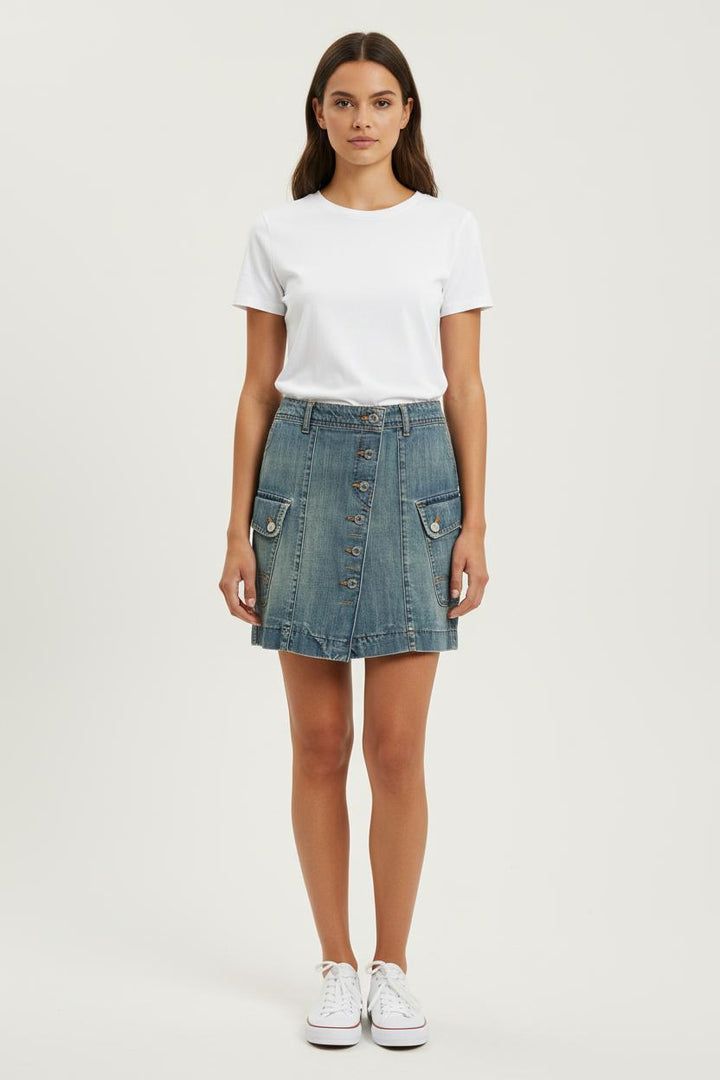 Jupe en Jean Bleue - Taille XS/34 de la marque Levi's | PARAD49185 - Vendu par Paradigme - Image 1