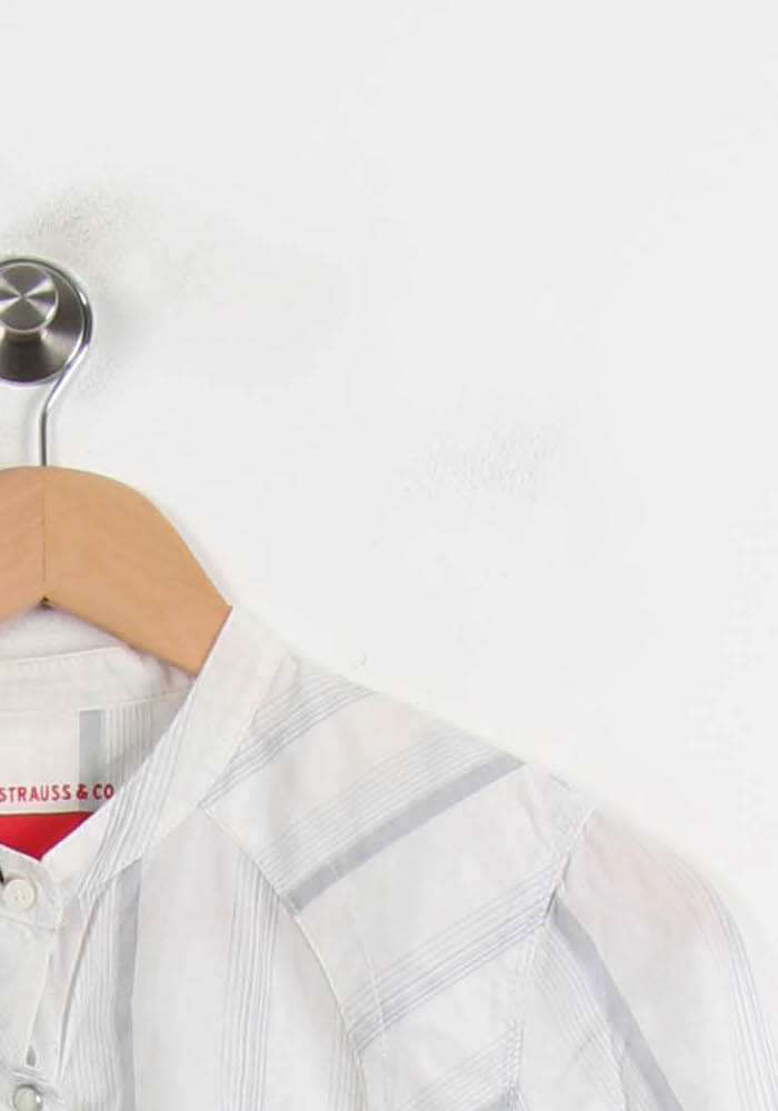 Chemise Blanche et Grise - Taille M/38 de la marque Levi's | PARAD49194 - Vendu par Paradigme - Image 3