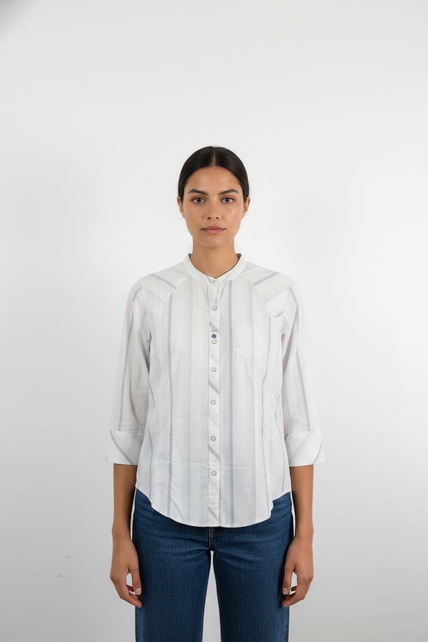 Chemise Blanche et Grise - Taille M/38
