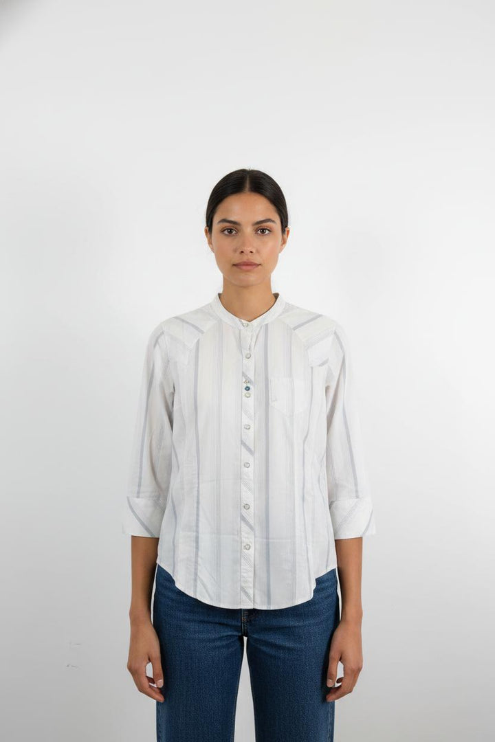 Chemise Blanche et Grise - Taille M/38