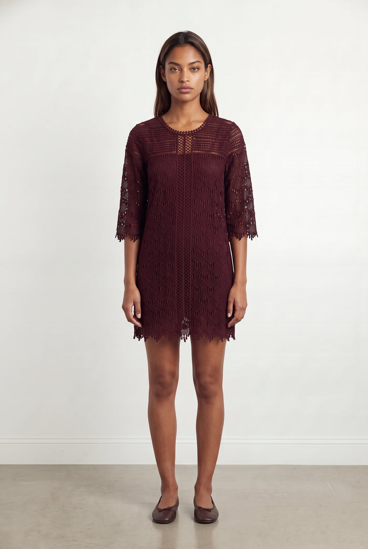 Robe Dentelle Violette - Taille XS/34 de la marque Suncoo | PARAD49208 - Vendu par Paradigme - Image 1
