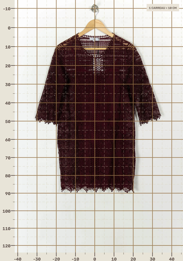 Robe Dentelle Violette - Taille XS/34 de la marque Suncoo | PARAD49208 - Vendu par Paradigme - Image 4