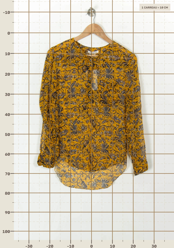 Blouse Orange et Noire - Taille XL/42 de la marque Isabel Marant étoile | PARAD49238 - Vendu par Paradigme - Image 4