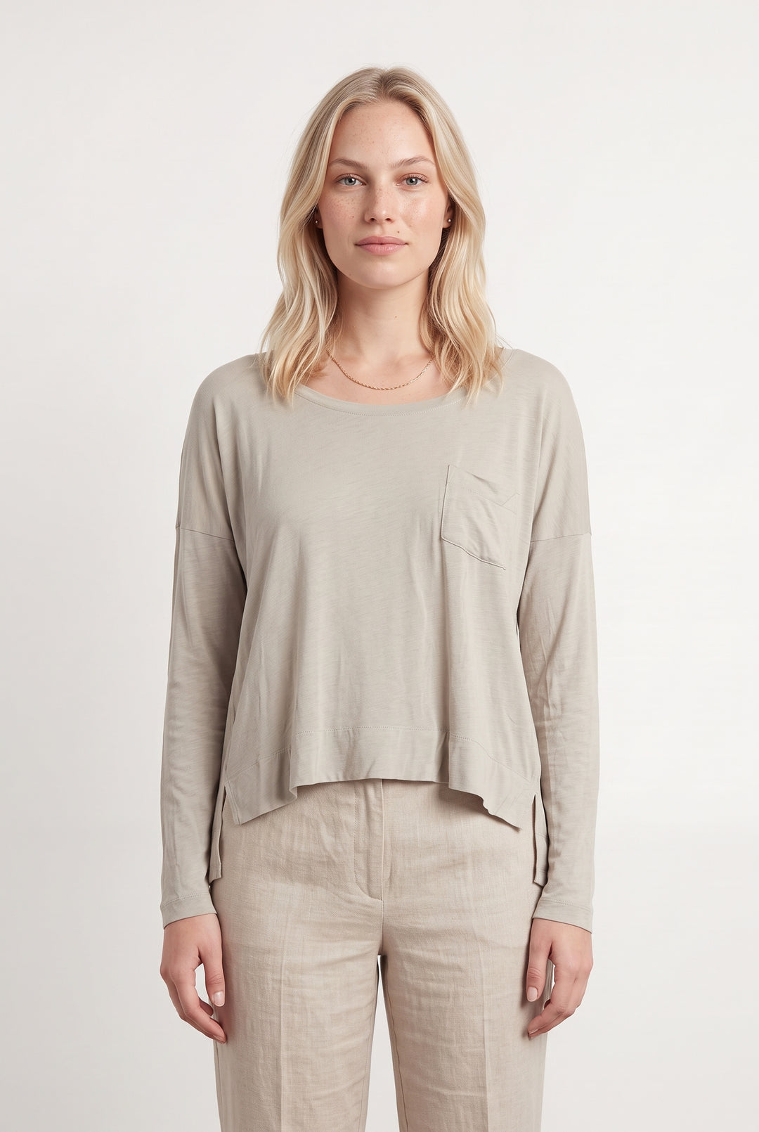 T-shirt Manches Longues Beige - Taille L/40 de la marque Comptoir des Cotonniers | PARAD49266 - Vendu par Paradigme - Image 1