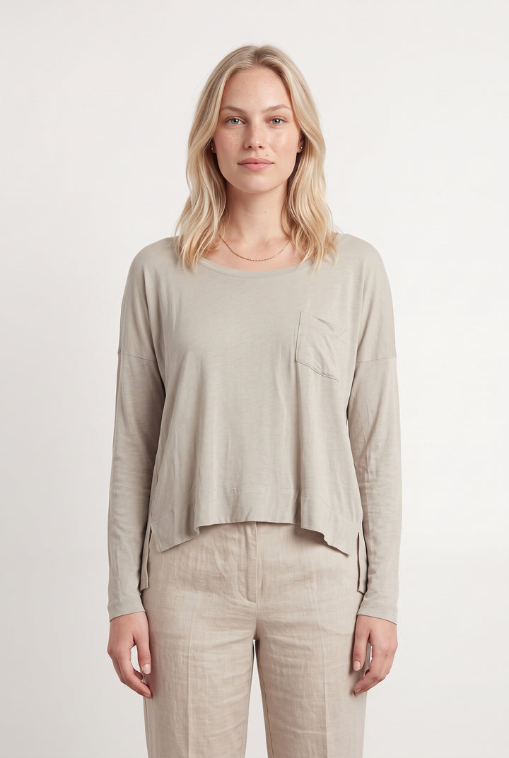 T-shirt Manches Longues Beige - Taille L/40 de la marque Comptoir des Cotonniers | PARAD49266 - Vendu par Paradigme - Image 1