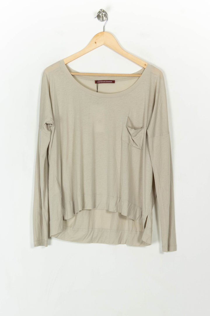 T-shirt Manches Longues Beige - Taille L/40 de la marque Comptoir des Cotonniers | PARAD49266 - Vendu par Paradigme - Image 2