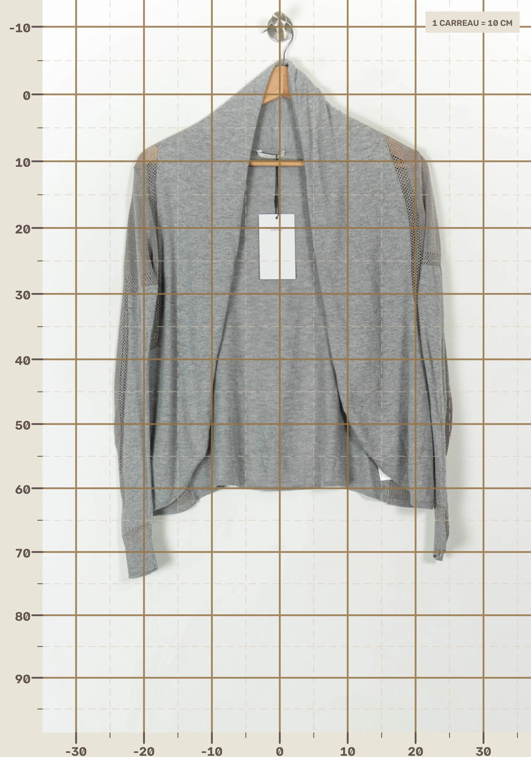 Cardigan Gris - Taille XS/34 de la marque IKKS | PARAD49277 - Vendu par Paradigme - Image 4