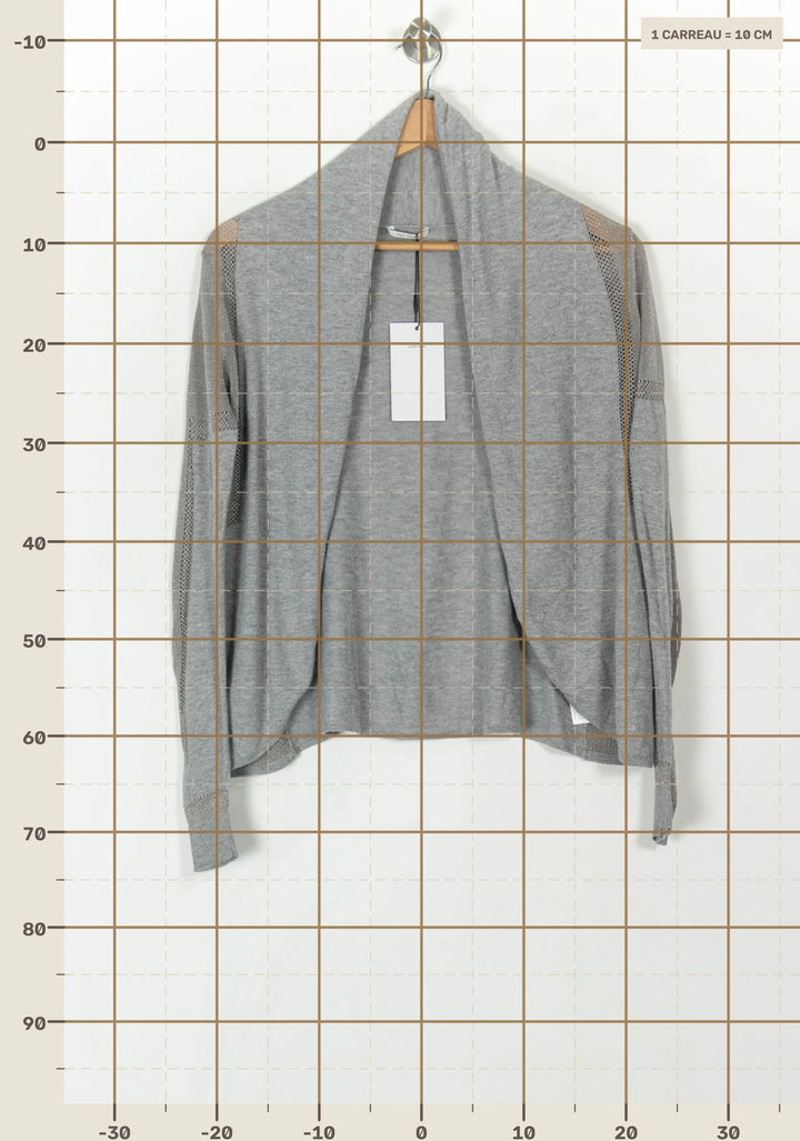 Cardigan Gris - Taille XS/34 de la marque IKKS | PARAD49277 - Vendu par Paradigme - Image 4