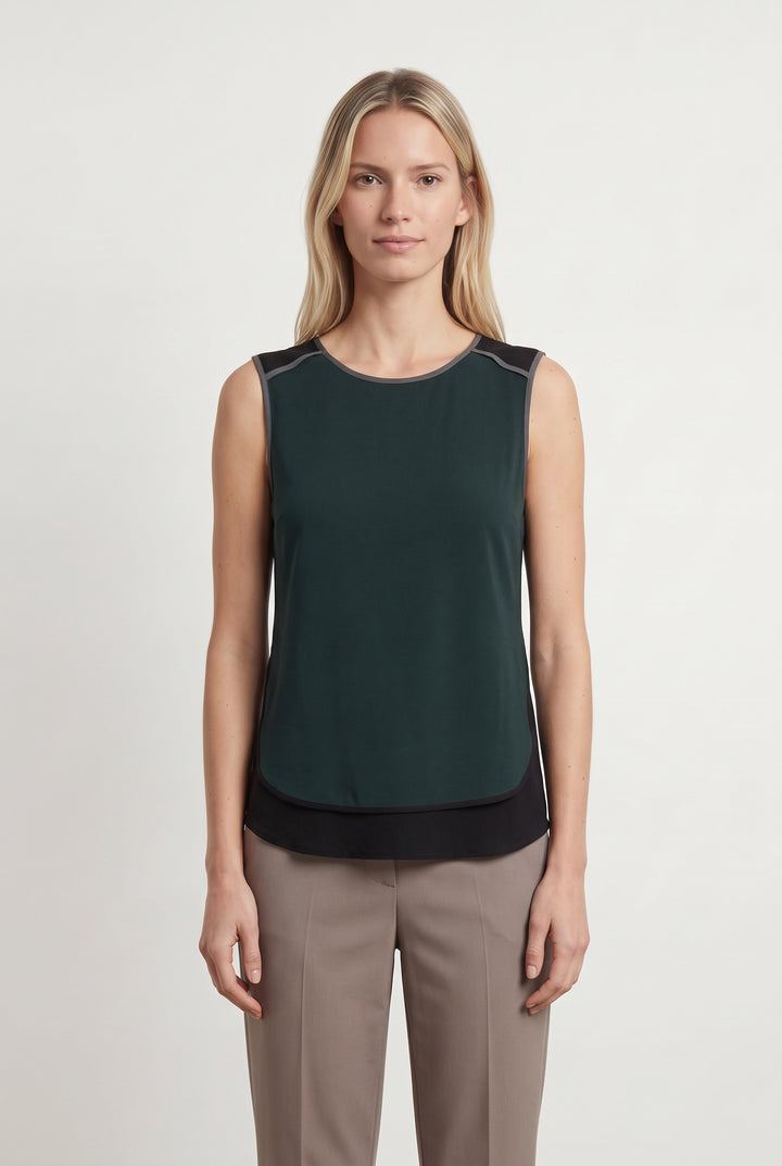 Débardeur Vert et Noir - Taille S/36 de la marque Sandro | PARAD49280 - Vendu par Paradigme - Image 1