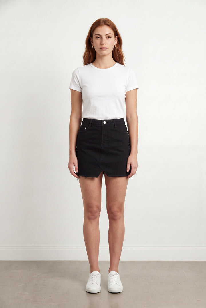 Jupe En Jean Noire - Taille M/38 de la marque Maje | PARAD49282 - Vendu par Paradigme - Image 1