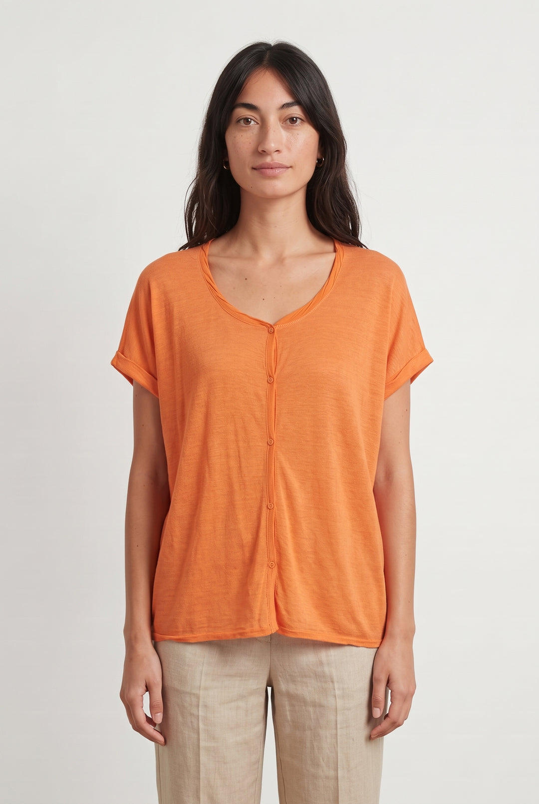 Gilet Orange - Taille M/38 de la marque American Vintage | PARAD49296 - Vendu par Paradigme - Image 1