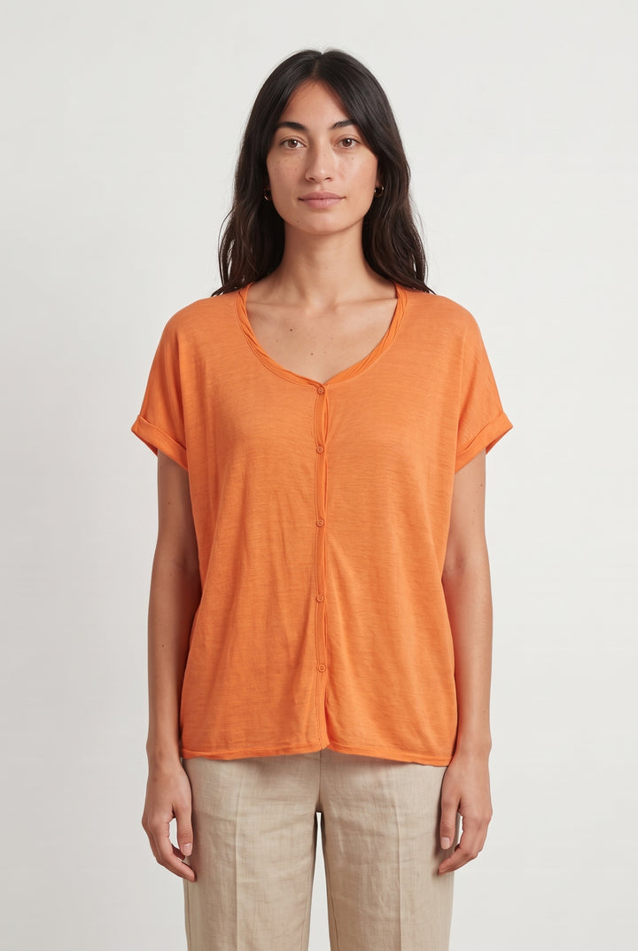 Gilet Orange - Taille M/38 de la marque American Vintage | PARAD49296 - Vendu par Paradigme - Image 1