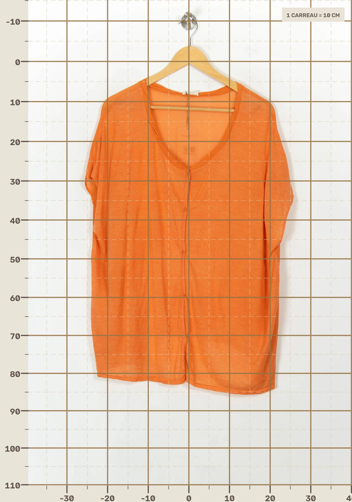 Gilet Orange - Taille M/38 de la marque American Vintage | PARAD49296 - Vendu par Paradigme - Image 4