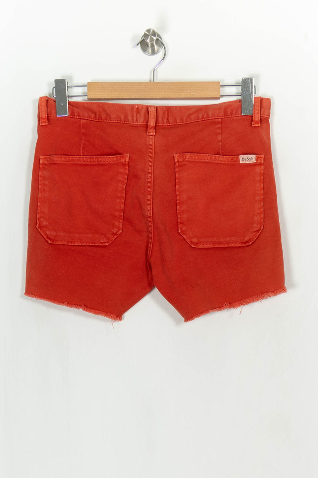 Short en Jean Rouge - Taille M/38 de la marque ba&amp;sh | PARAD49298 - Vendu par Paradigme - Image 5