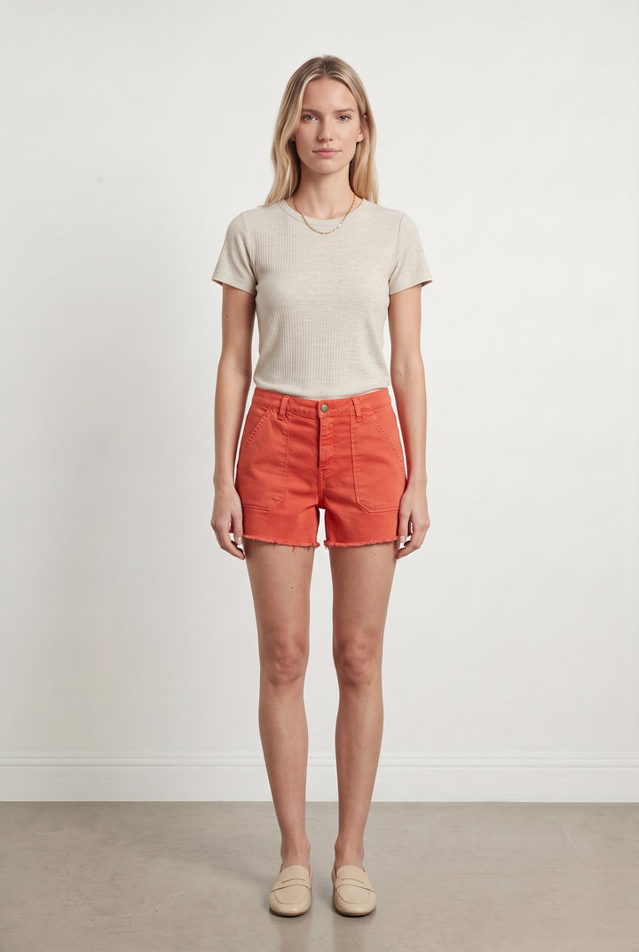 Short en Jean Rouge - Taille M/38 de la marque ba&amp;sh | PARAD49298 - Vendu par Paradigme - Image 1