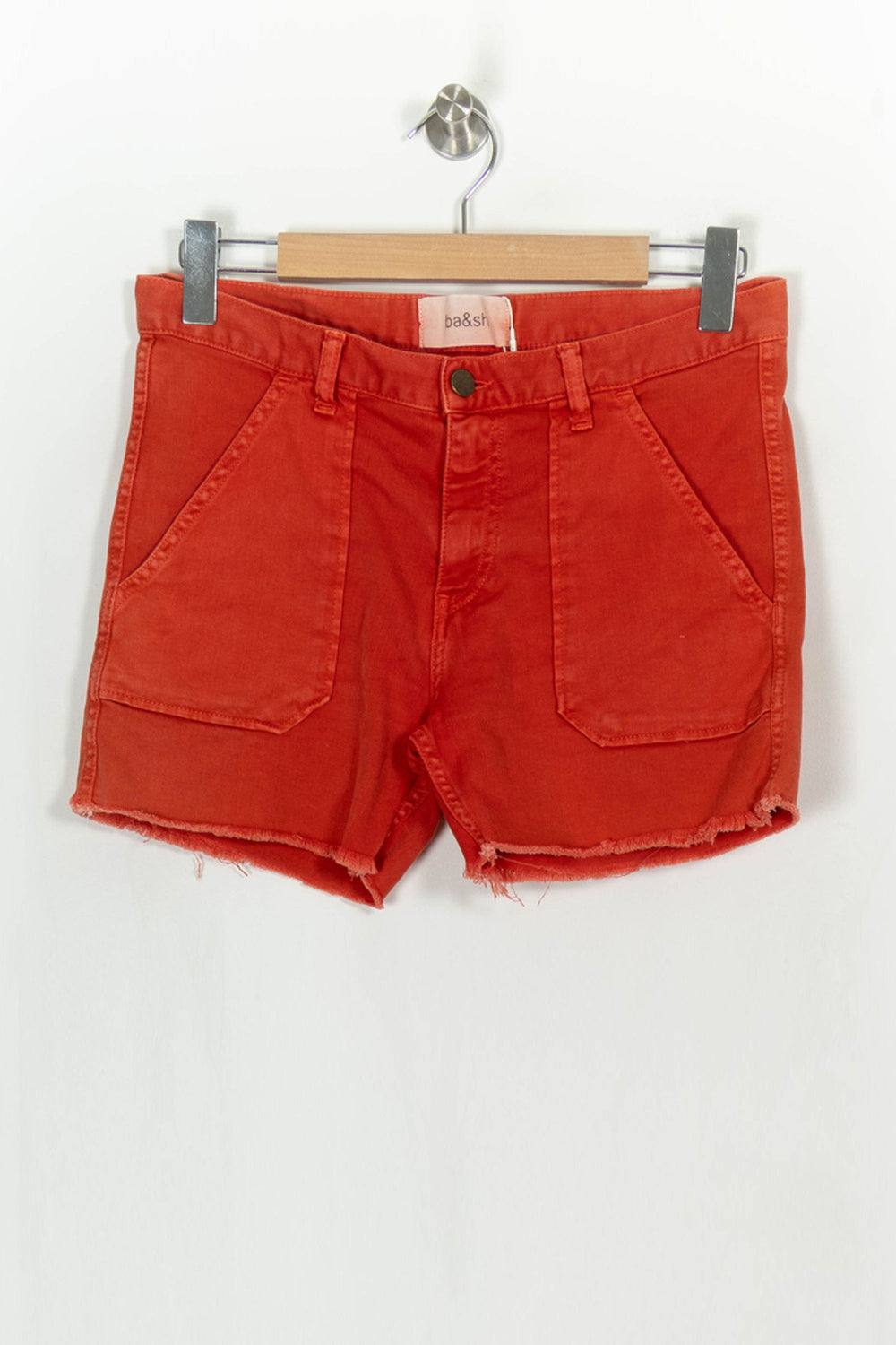 Short en Jean Rouge - Taille M/38 de la marque ba&sh | PARAD49298 - Vendu par Paradigme - Image 2