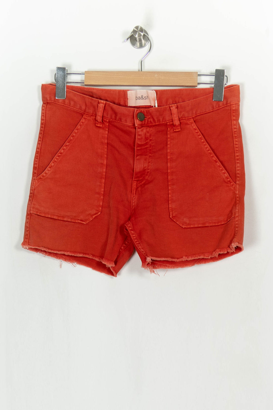 Short en Jean Rouge - Taille M/38 de la marque ba&amp;sh | PARAD49298 - Vendu par Paradigme - Image 2
