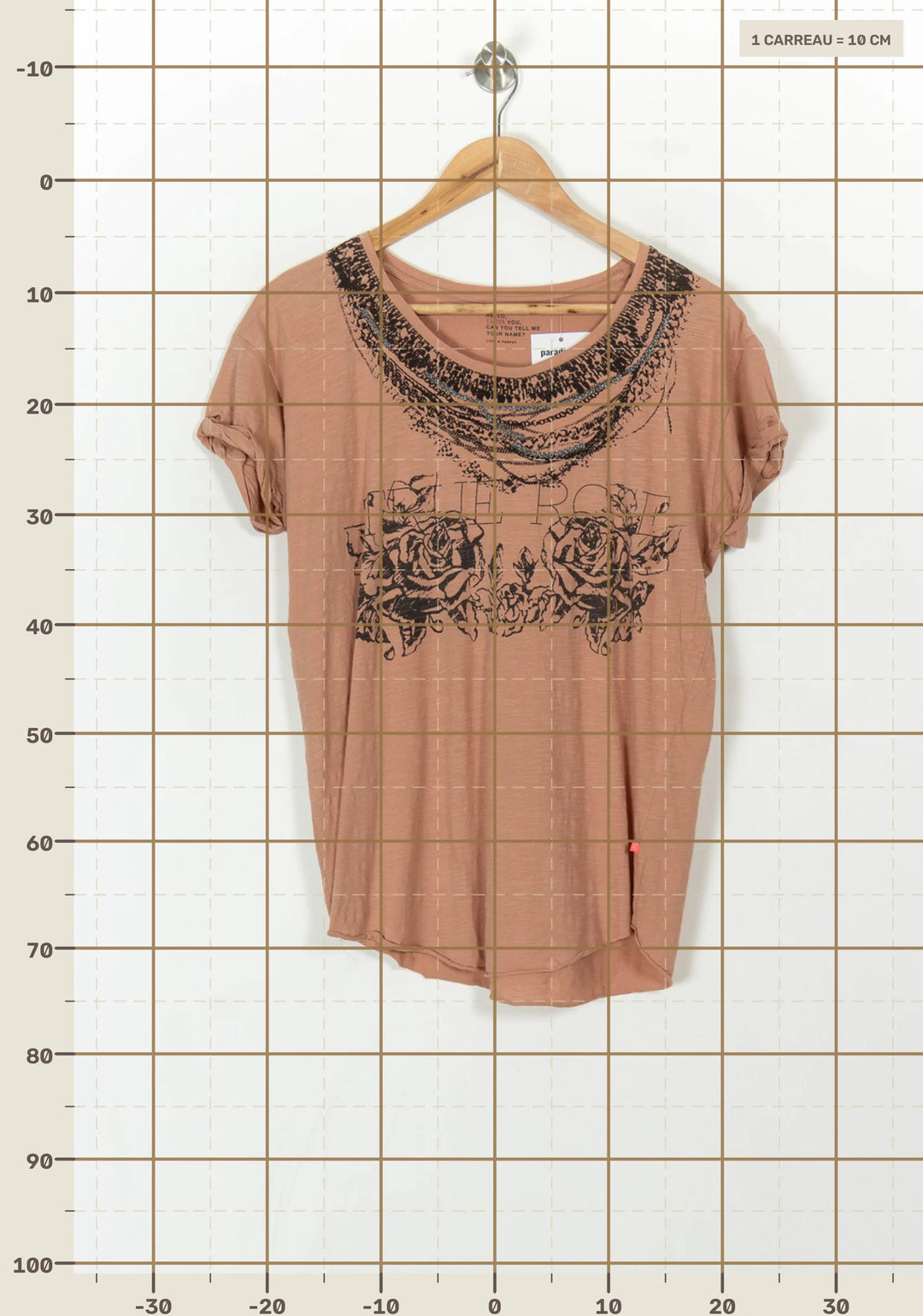 Tee-shirt Rose - Taille M/38 de la marque Léon &amp; Harper | PARAD49303 - Vendu par Paradigme - Image 4