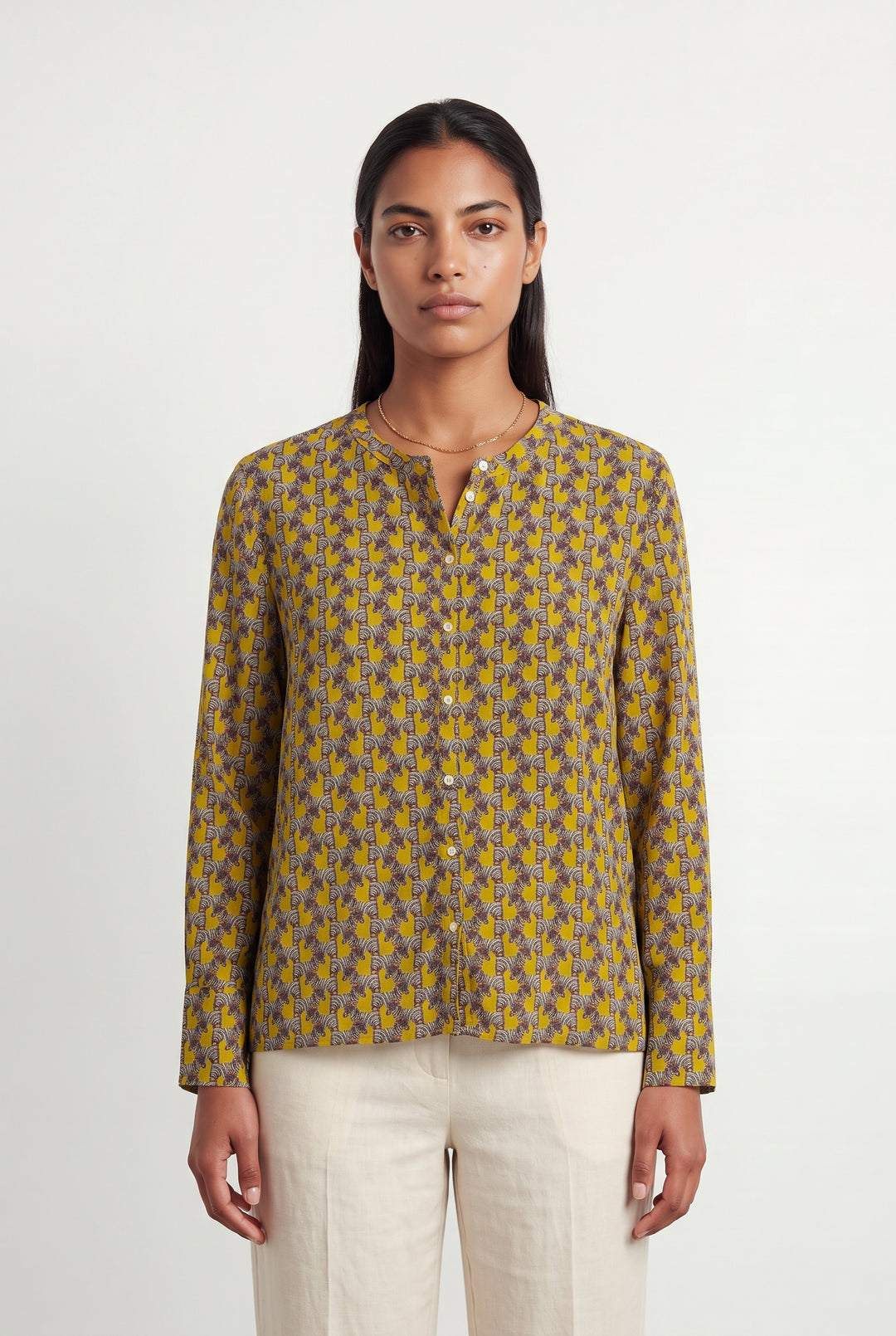 Blouse Jaune et Noir - Taille L/40 de la marque Chloé Stora | PARAD49307 - Vendu par Paradigme - Image 1