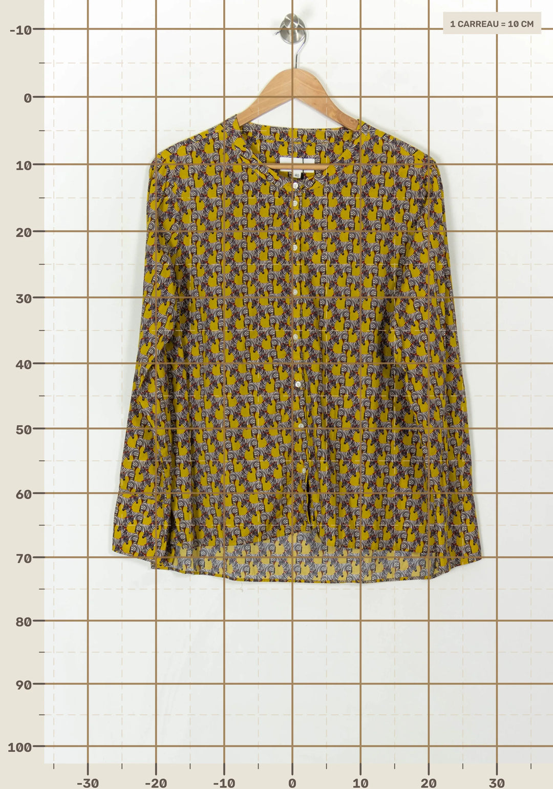 Blouse Jaune et Noir - Taille L/40 de la marque Chloé Stora | PARAD49307 - Vendu par Paradigme - Image 4
