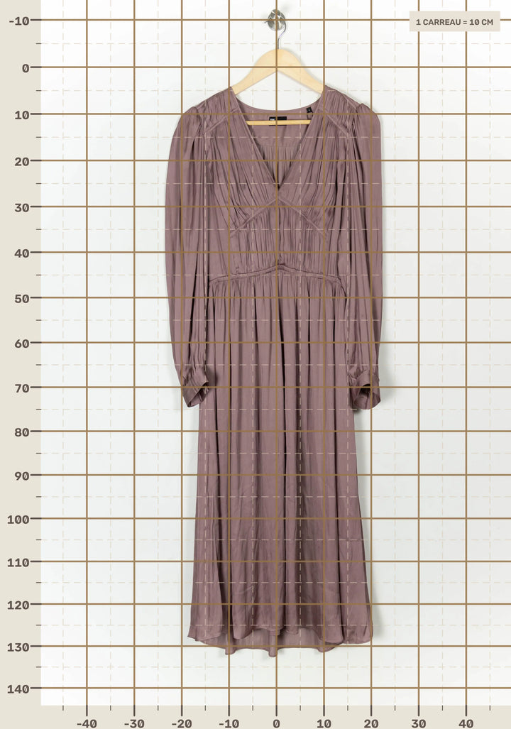 Robe Longue Violette - Taille M/38 de la marque The Kooples | PARAD49325 - Vendu par Paradigme - Image 4