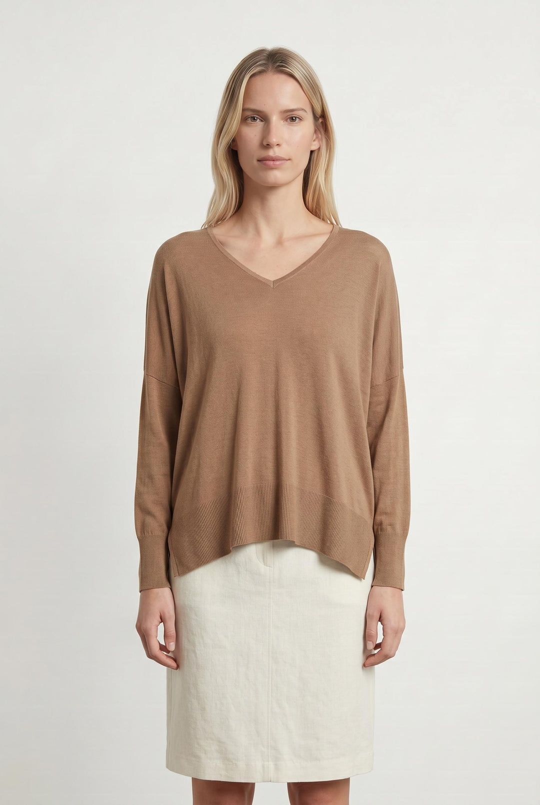 Pull Marron - Taille XS/34 de la marque American Vintage | PARAD49341 - Vendu par Paradigme - Image 1
