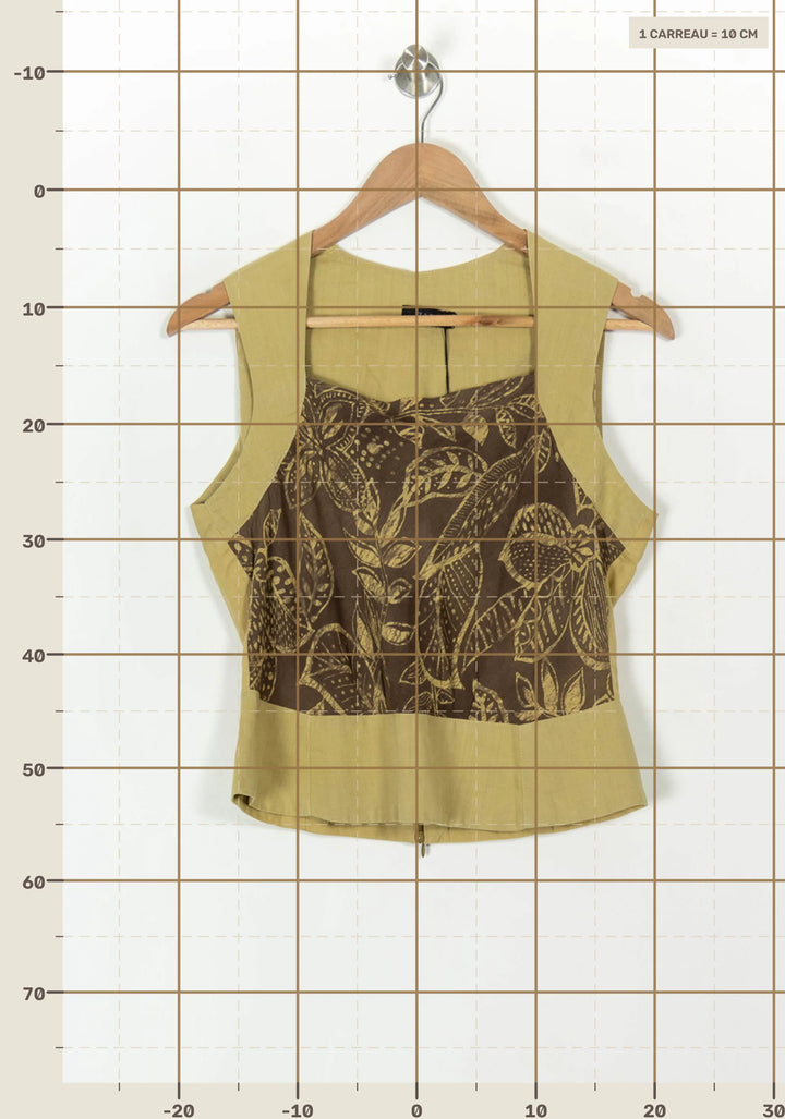 Débardeur Vert et Marron - Taille XL/42 de la marque ZAPA | PARAD49355 - Vendu par Paradigme - Image 4