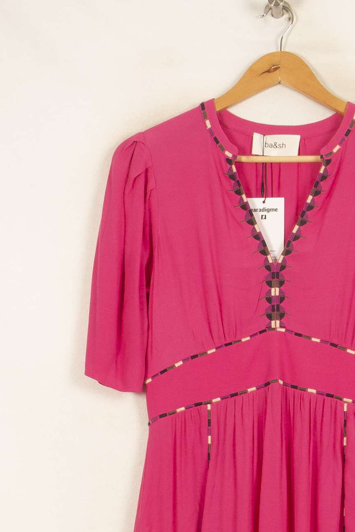Robe Midi Rose - Taille S/36 de la marque ba&sh | PARAD49367 - Vendu par Paradigme - Image 3