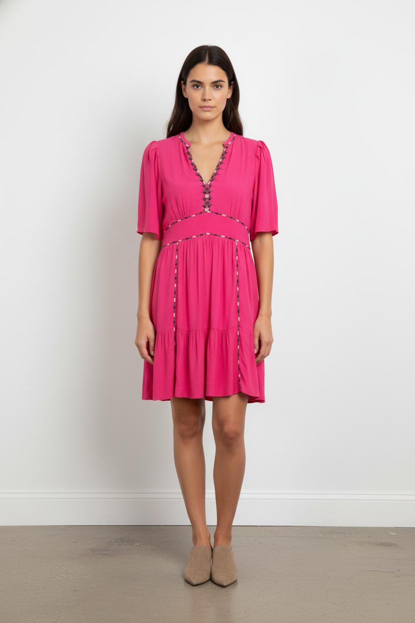 Robe Midi Rose - Taille S/36