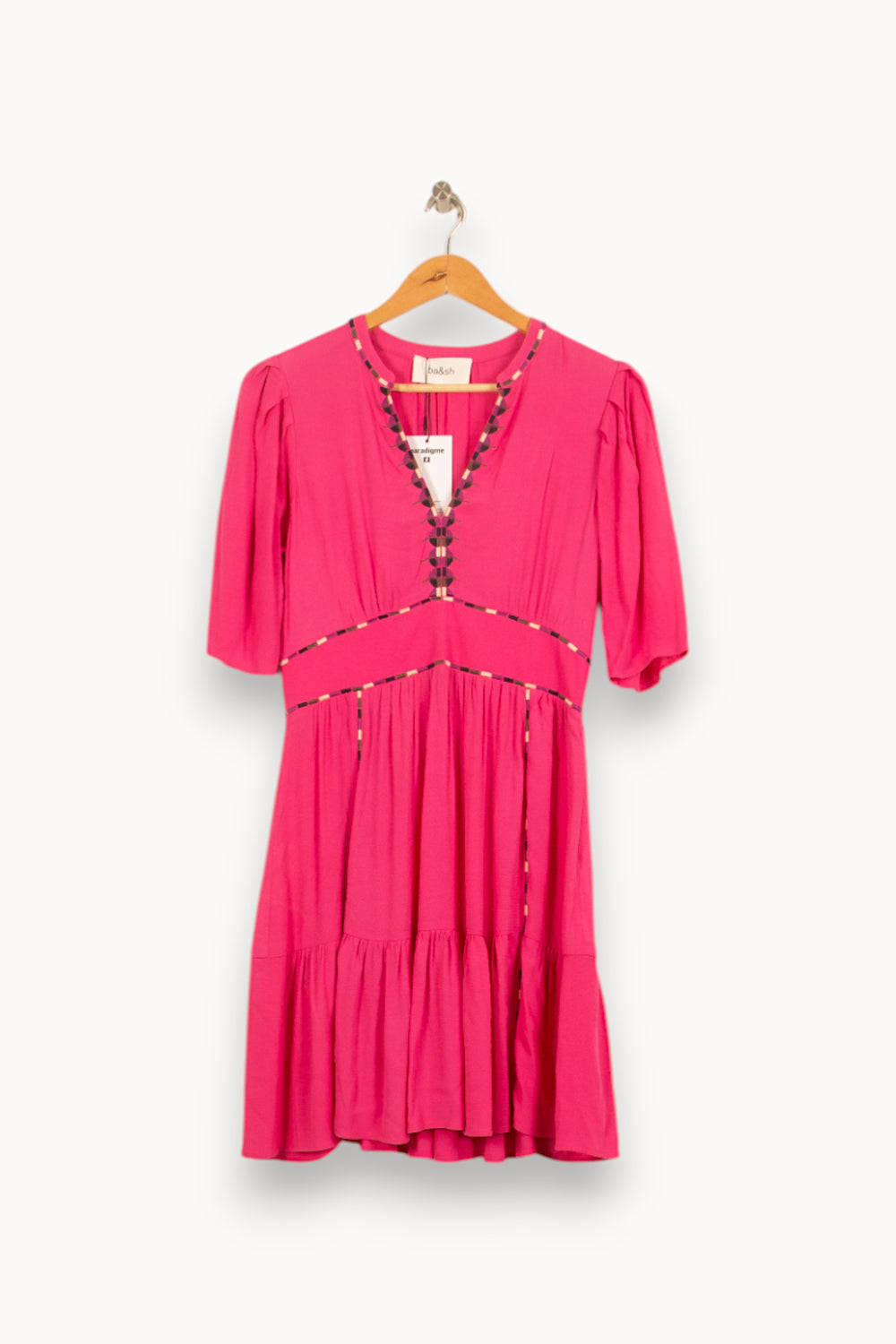 Robe Midi Rose - Taille S/36 de la marque ba&sh | PARAD49367 - Vendu par Paradigme - Image 2