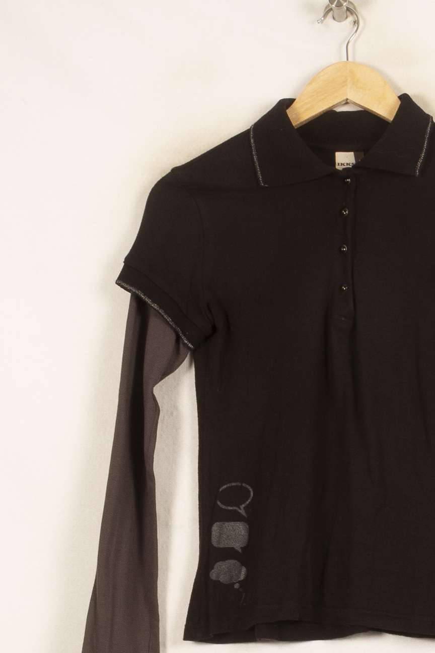 Polo Noir et Gris - Taille L/40 de la marque IKKS | PARAD49370 - Vendu par Paradigme - Image 3