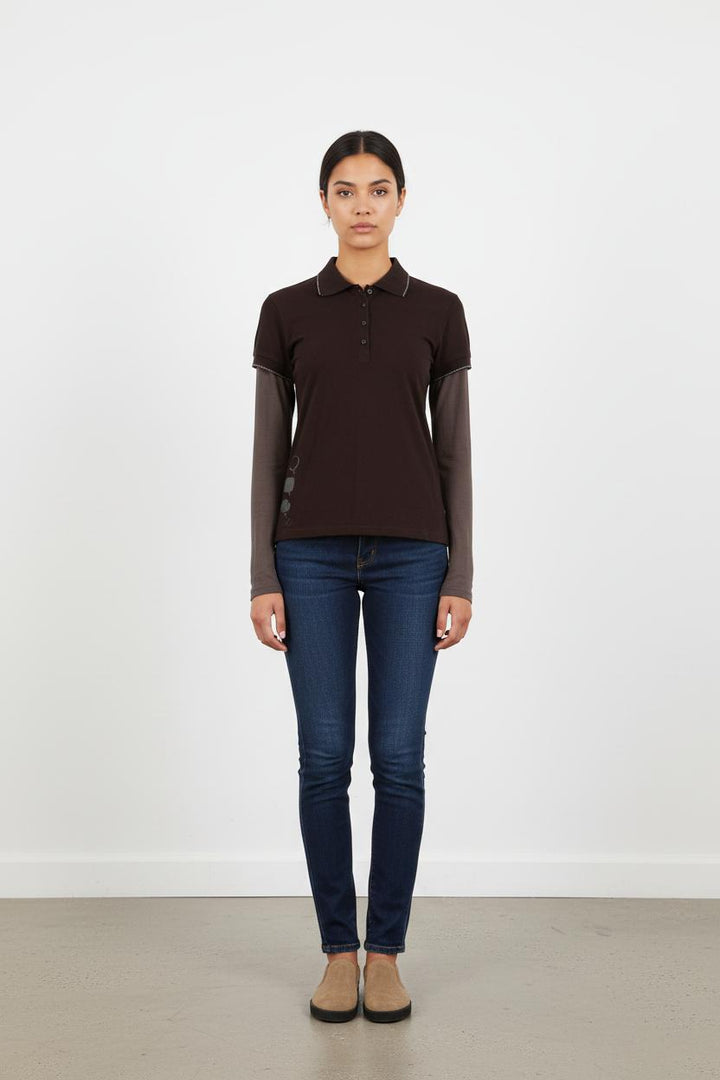 Polo Noir et Gris - Taille L/40