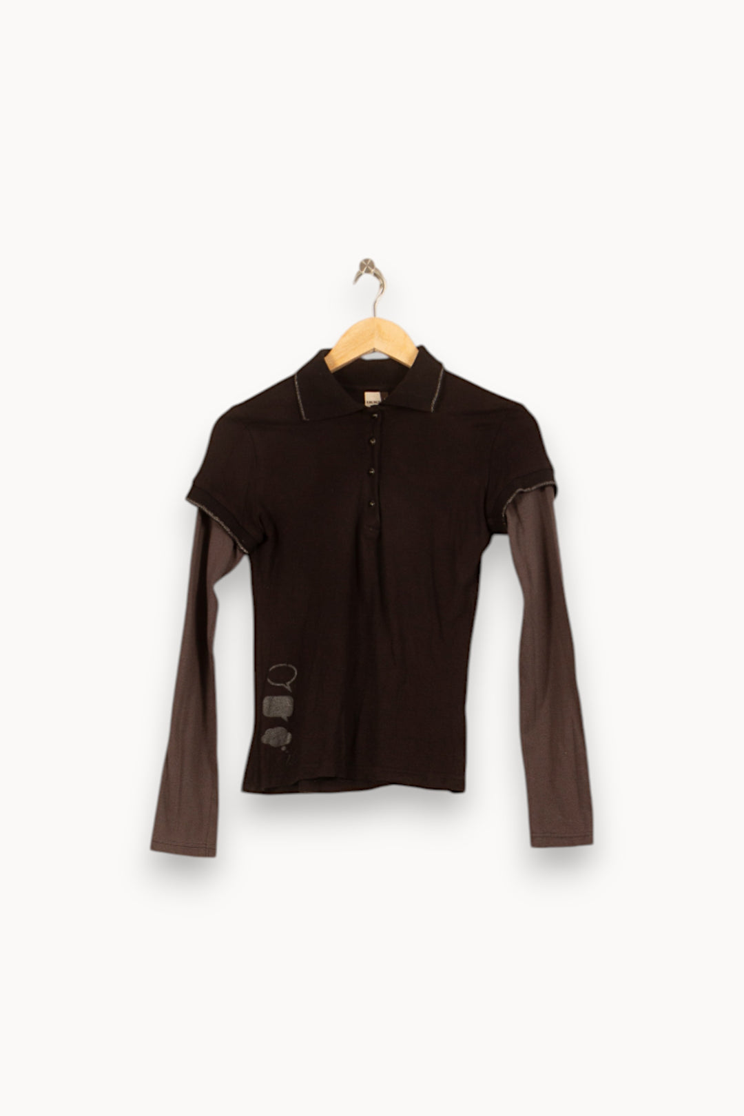 Polo Noir et Gris - Taille L/40 de la marque IKKS | PARAD49370 - Vendu par Paradigme - Image 2