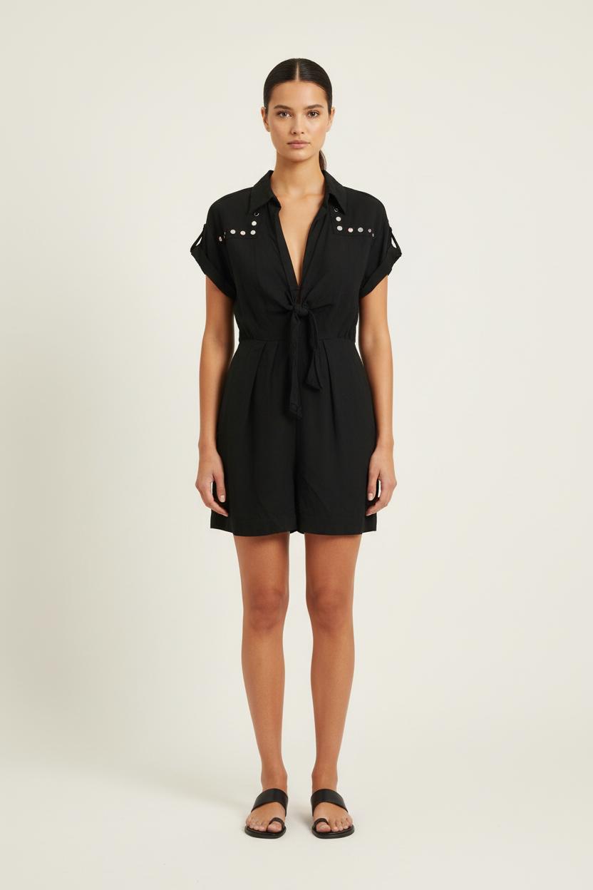 Robe Courte Noire - Taille XS/34 de la marque Sandro | PARAD49375 - Vendu par Paradigme - Image 1