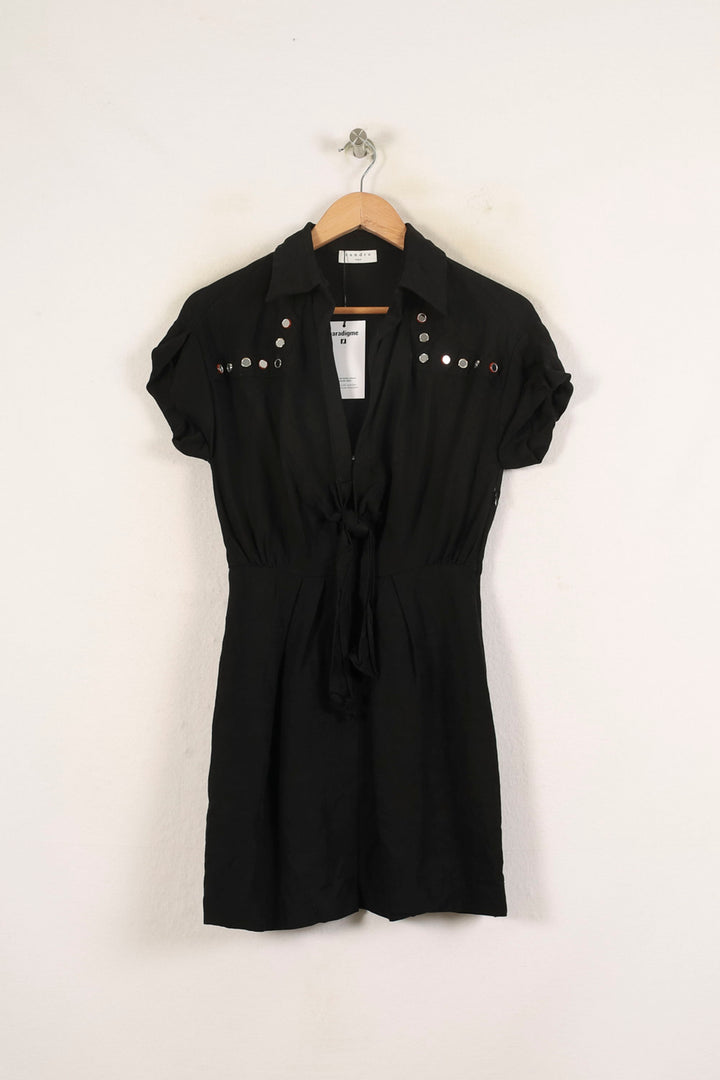 Robe Courte Noire - Taille XS/34 de la marque Sandro | PARAD49375 - Vendu par Paradigme - Image 2