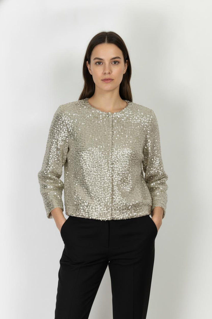 Veste Courte Dorée - Taille S/36 de la marque Maison 123 | PARAD49377 - Vendu par Paradigme - Image 1