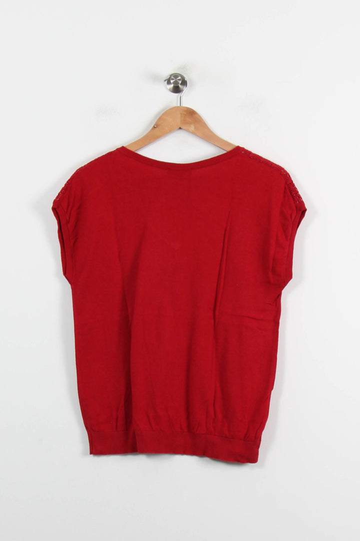 Pull Rouge - Taille L/40 de la marque Maison 123 | PARAD49393 - Vendu par Paradigme - Image 4