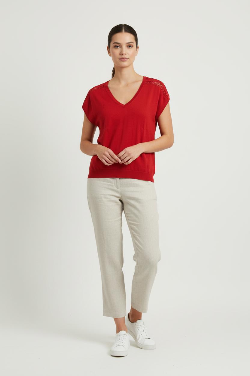 Pull Rouge - Taille L/40 de la marque Maison 123 | PARAD49393 - Vendu par Paradigme - Image 1
