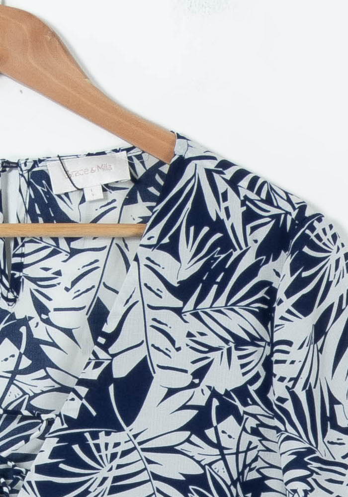 Robe Midi Blanche et Bleue - Taille L/40 de la marque Garance Paris | PARAD49396 - Vendu par Paradigme - Image 3