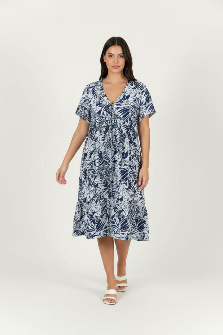 Robe Midi Blanche et Bleue - Taille L/40 de la marque Garance Paris | PARAD49396 - Vendu par Paradigme - Image 1