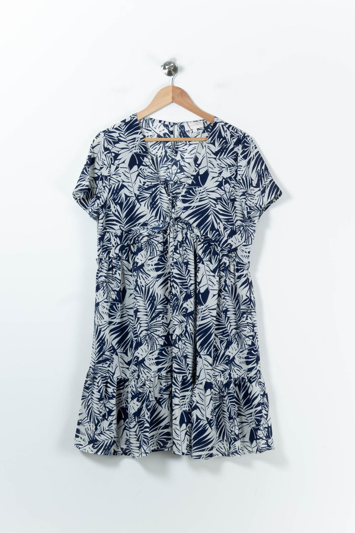 Robe Midi Blanche et Bleue - Taille L/40 de la marque Garance Paris | PARAD49396 - Vendu par Paradigme - Image 2