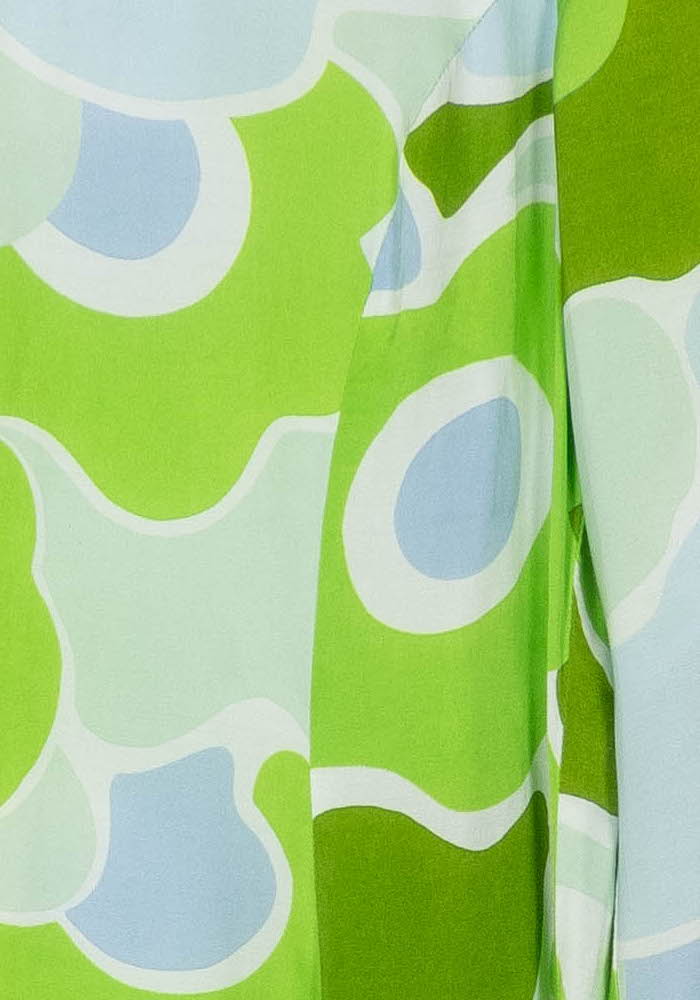 Robe Midi Verte et Bleue - Taille L/40 de la marque Tara Jarmon | PARAD49434 - Vendu par Paradigme - Image 3