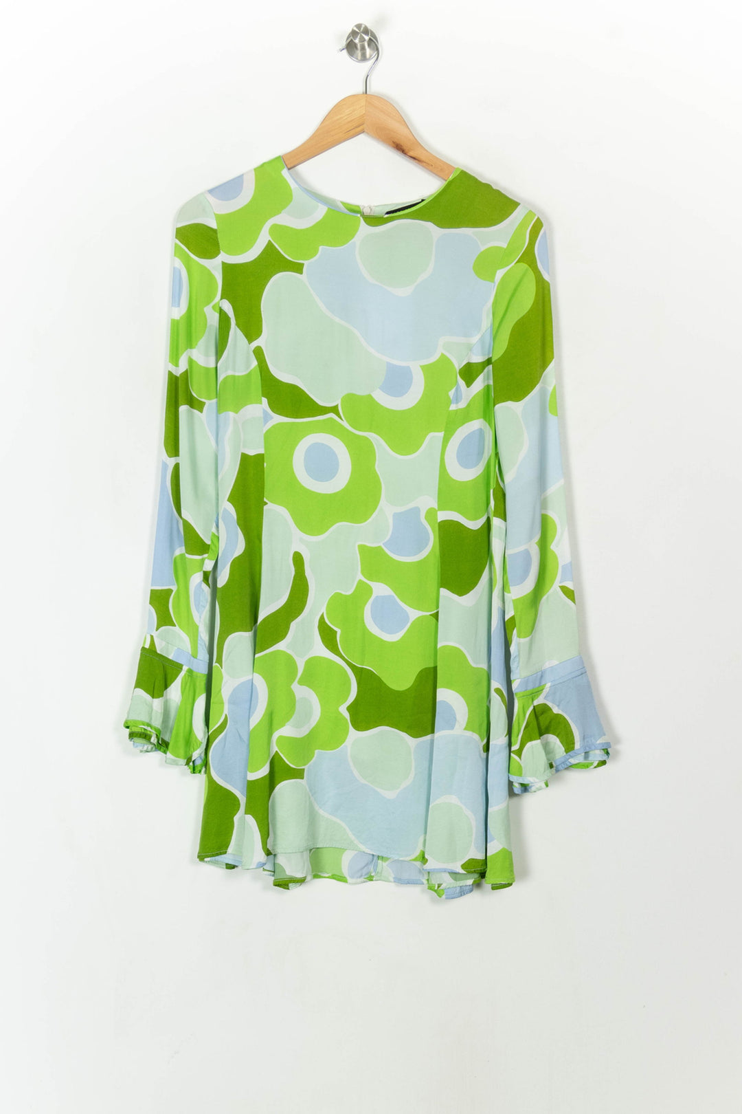 Robe Midi Verte et Bleue - Taille L/40 de la marque Tara Jarmon | PARAD49434 - Vendu par Paradigme - Image 2