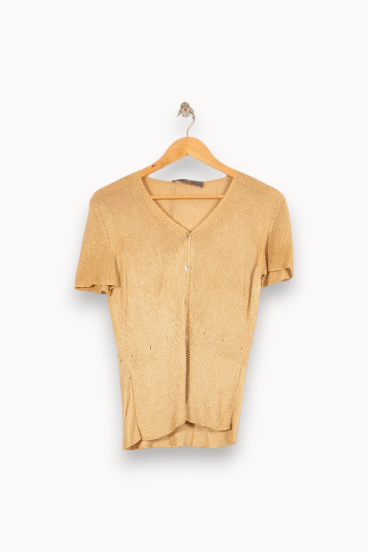 Cardigan Beige - Taille S/36 de la marque Caroll | PARAD49464 - Vendu par Paradigme - Image 4